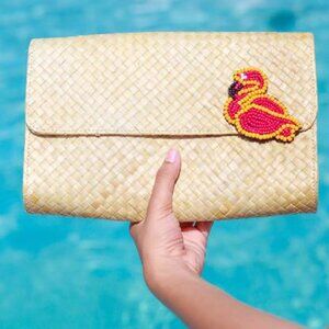 Misenka Flamingo Clutch Bag